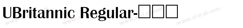 UBritannic Regular字体转换